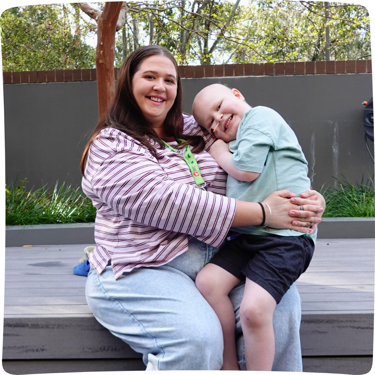 Harrison with mum Rachel at Ronald McDonald House Westmead