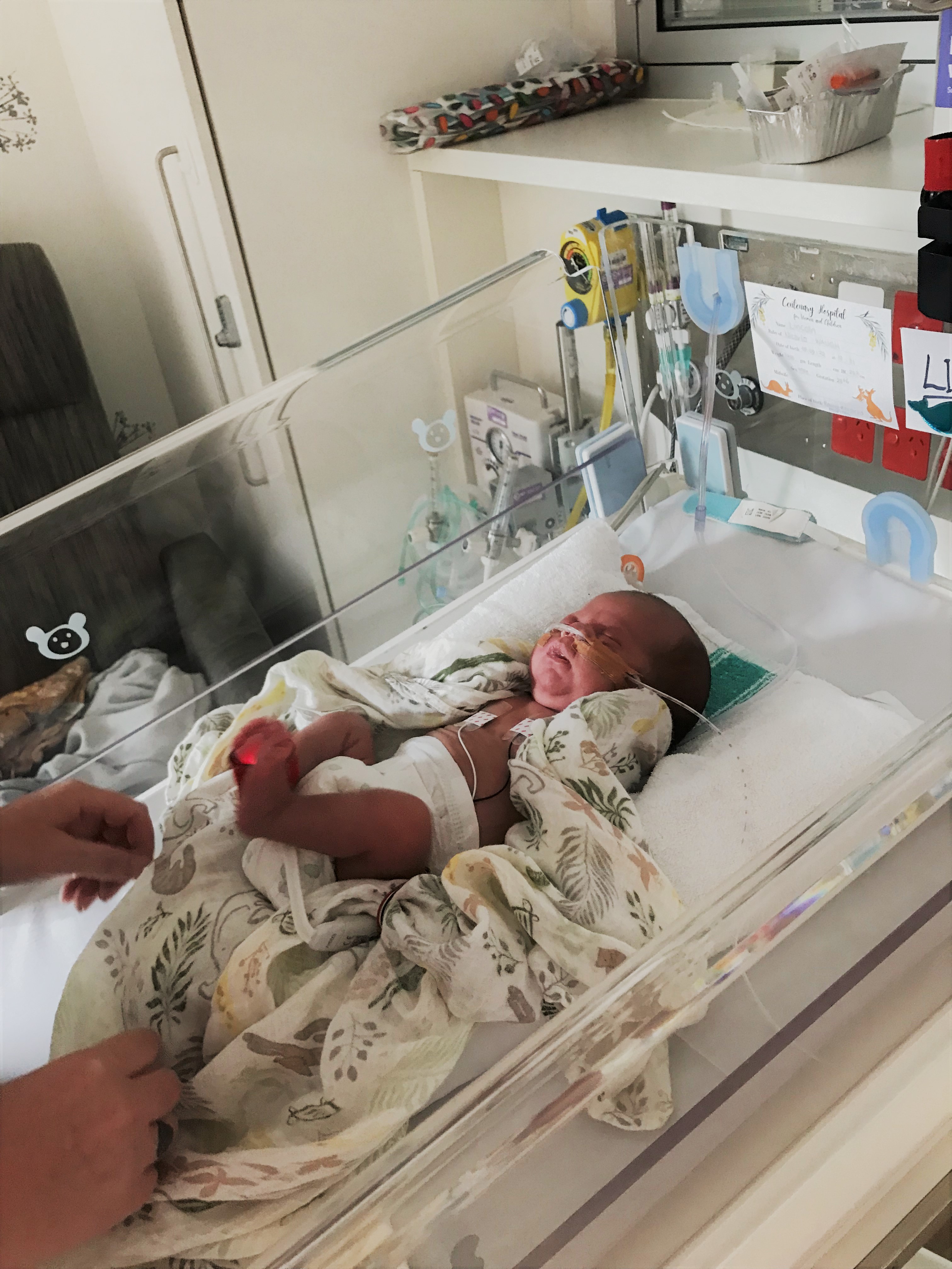 Nicarla's premature baby - supported by Ronald McDonald House Canberra