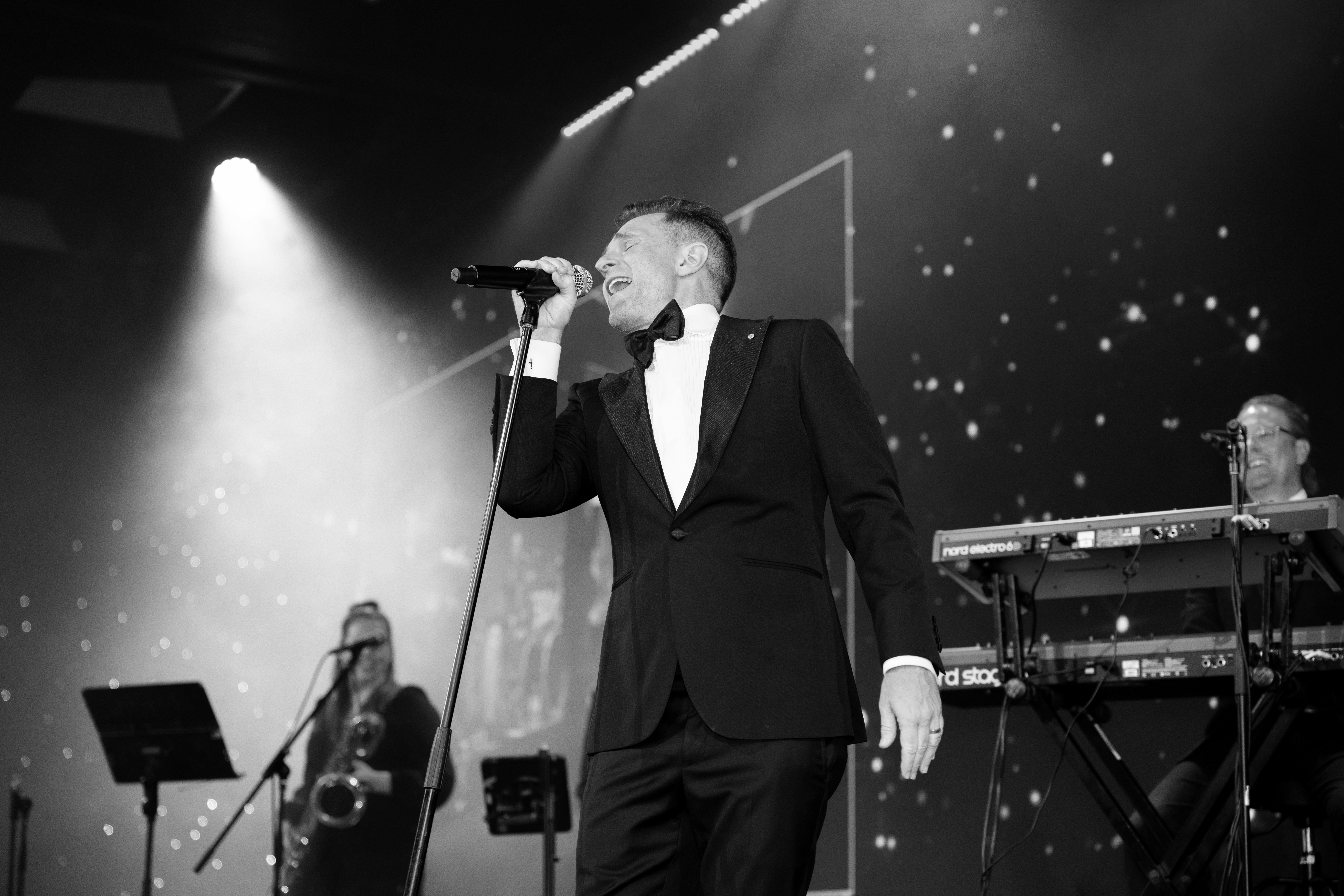 Performer singing